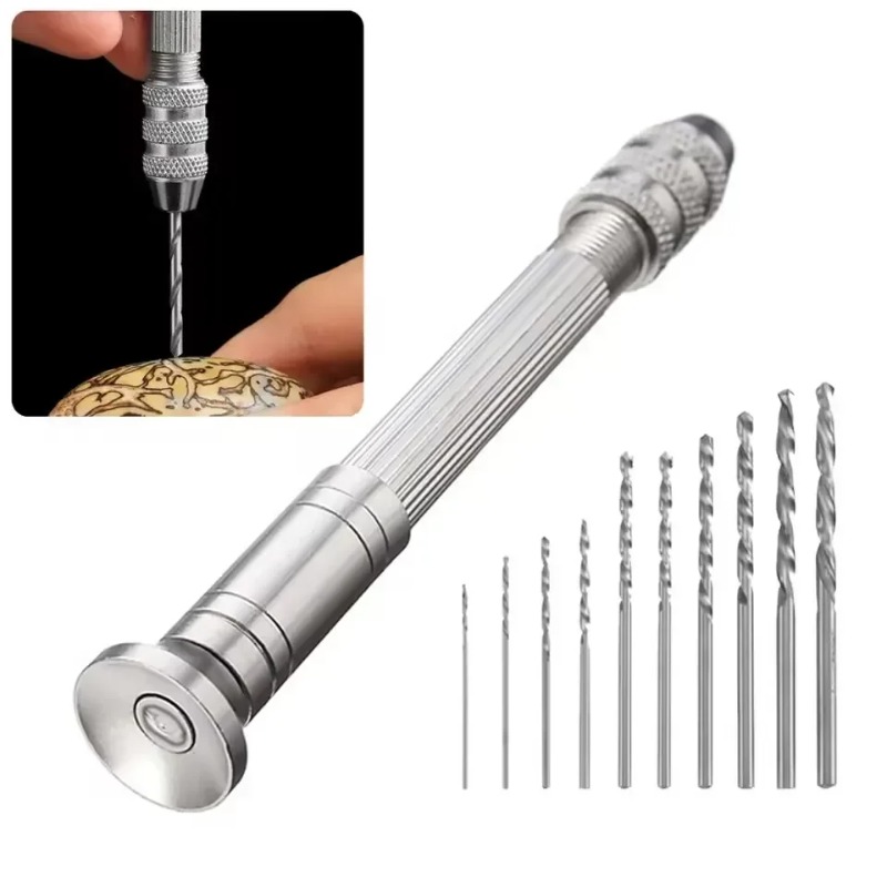 Pin Vice Micro - 0.8-3.0mm Mini Hand Drill Set -