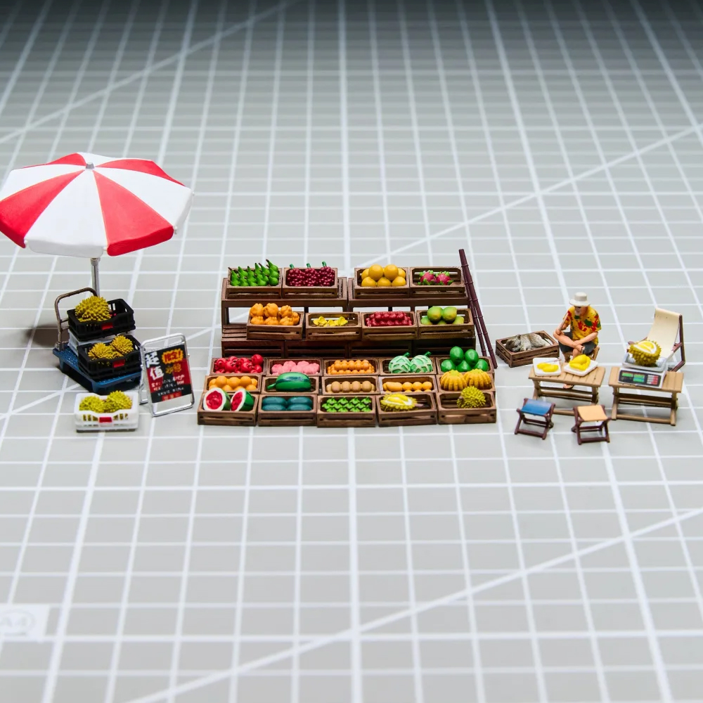 Model Kit Toy - Kicarmod 1/64 Fruit Stand Model Kit