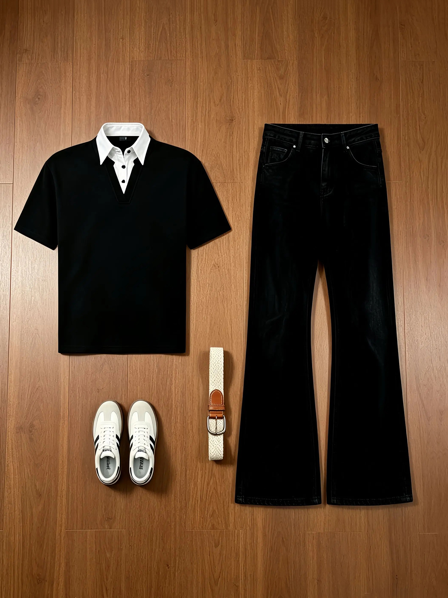 Wash Effect Set - Black Summer Cleanfit Men's Jeans Short