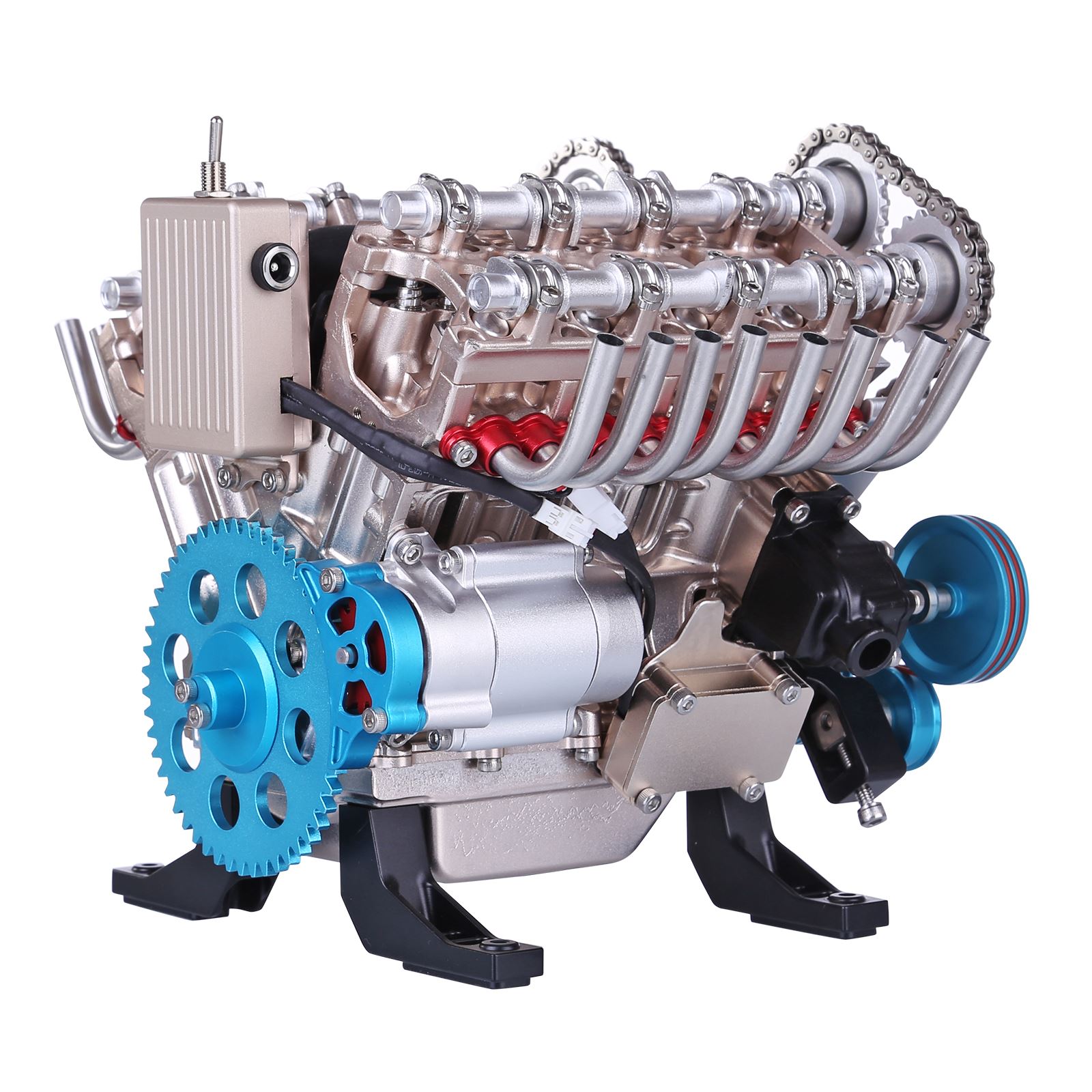 Model Kit Engine - 500+Pcs DIY V8 Engine Model Metal