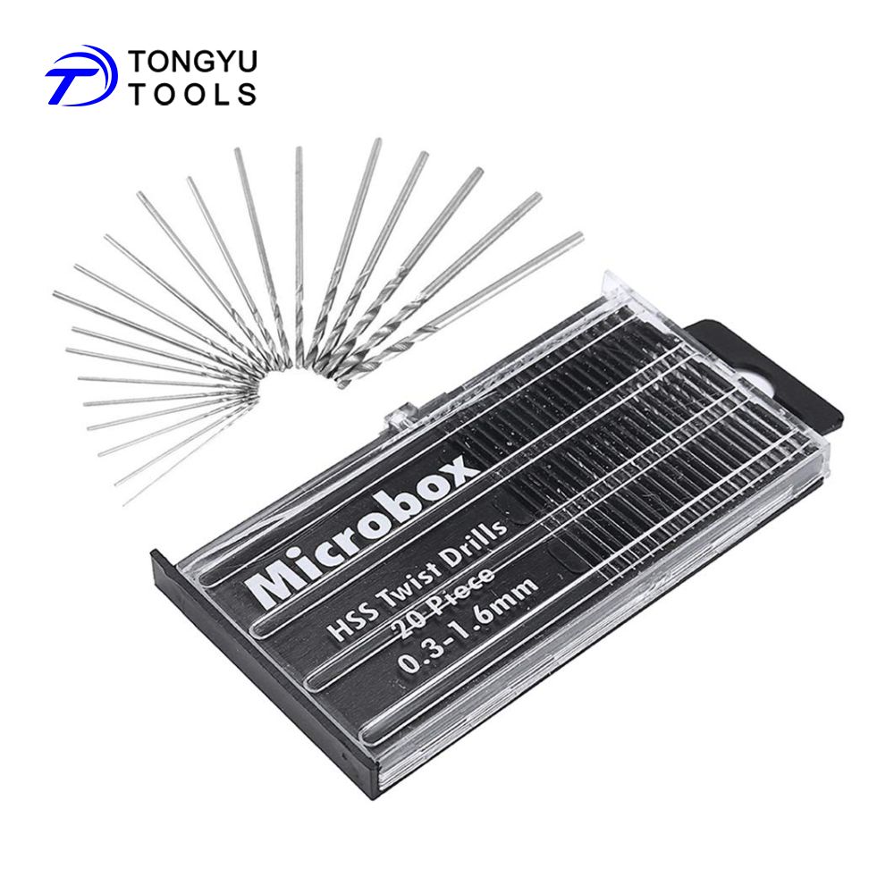 Pin Vice Micro - 20Pcs Mini Twist Drill Bit Micro