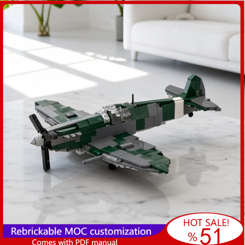 Model Kit Spitfire - 559 Pcs Customize Build Blocks Air