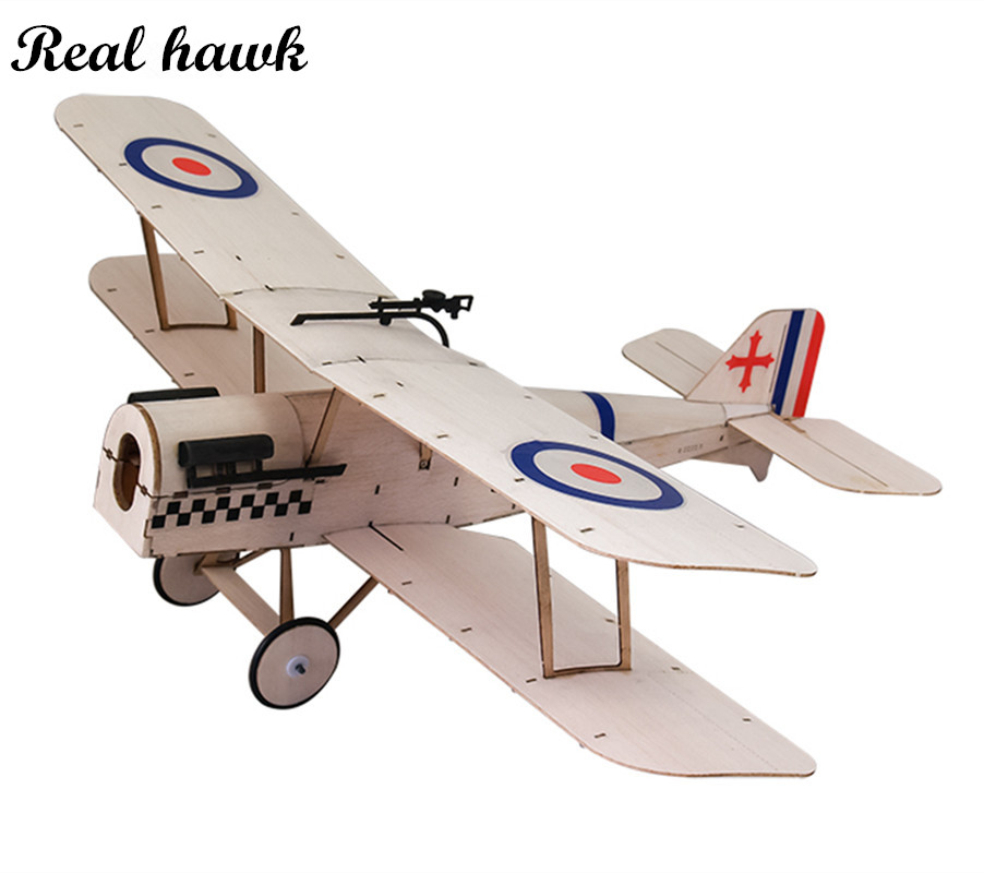 Model Kit Airplane - Sopwith-SE5A 378mm Balsa Biplane Laser-Cut RC