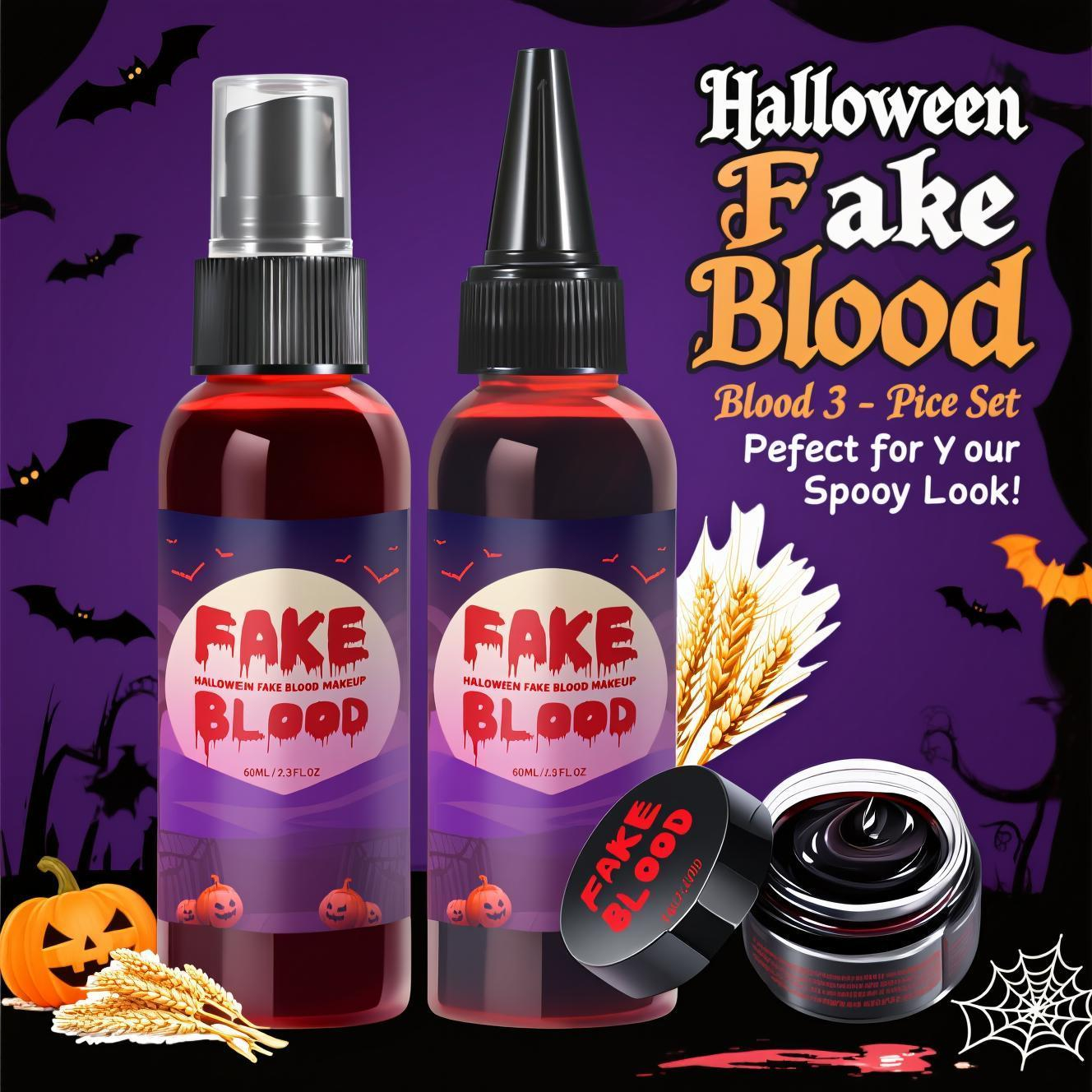Halloween Fake Blood Makeup Se – Wash Effect Set recenzja i cena