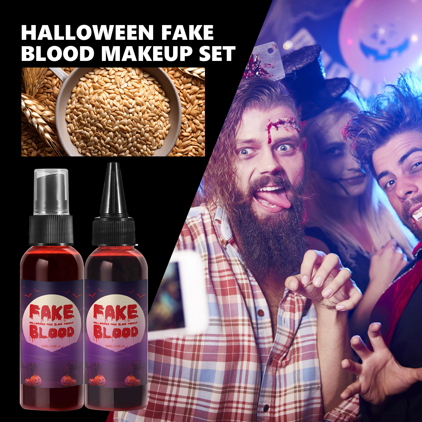 Halloween Fake Blood Makeup Se – Wash Effect Set recenzja i cena