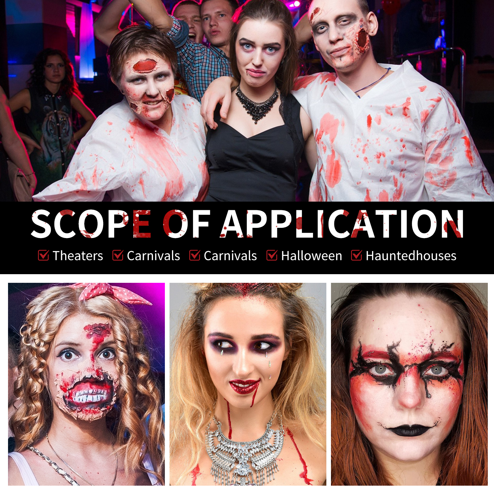 Halloween Fake Blood Makeup Se – Wash Effect Set recenzja i cena