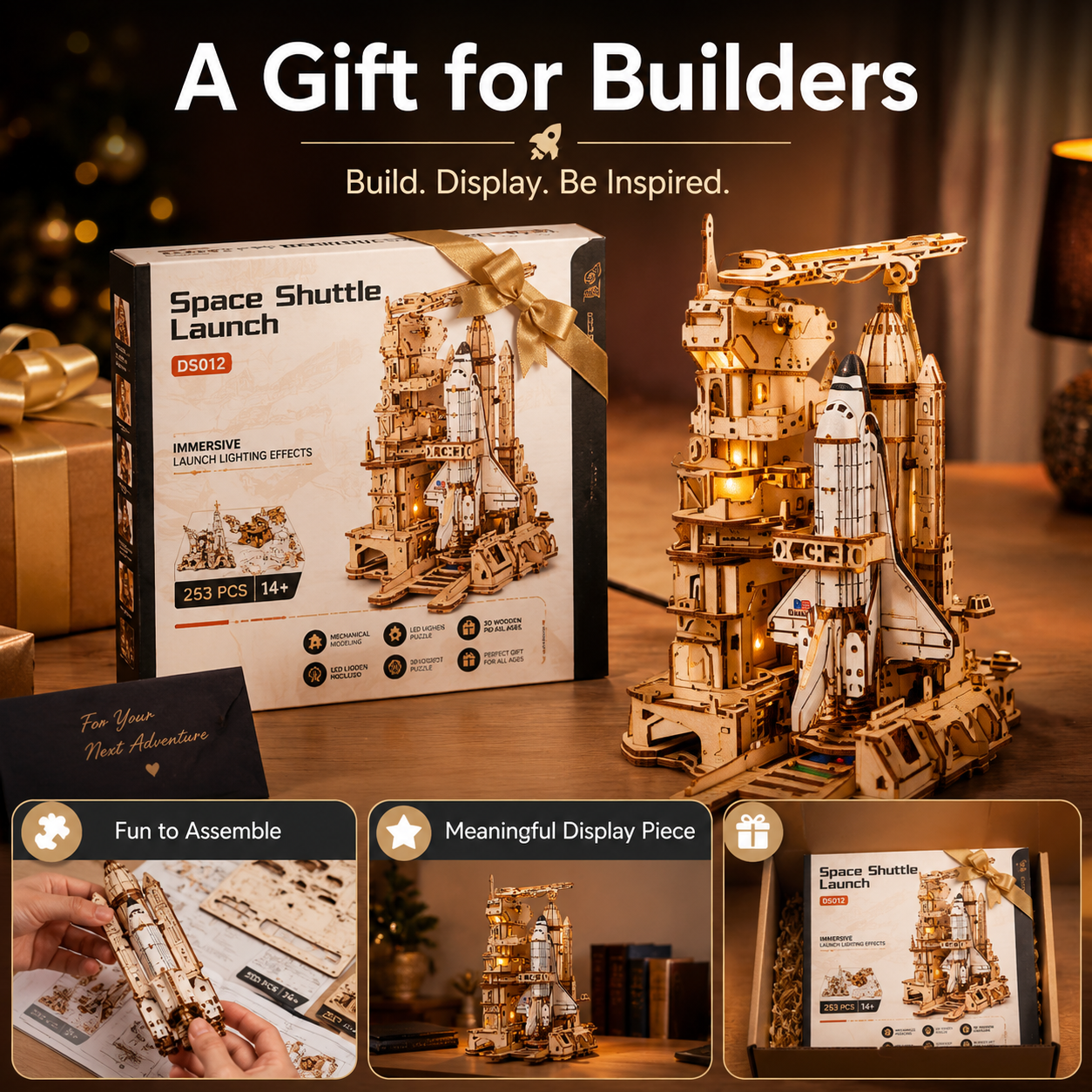 ROKR 3D Wooden Space Shuttle M – Model Kit Mecha recenzja i cena
