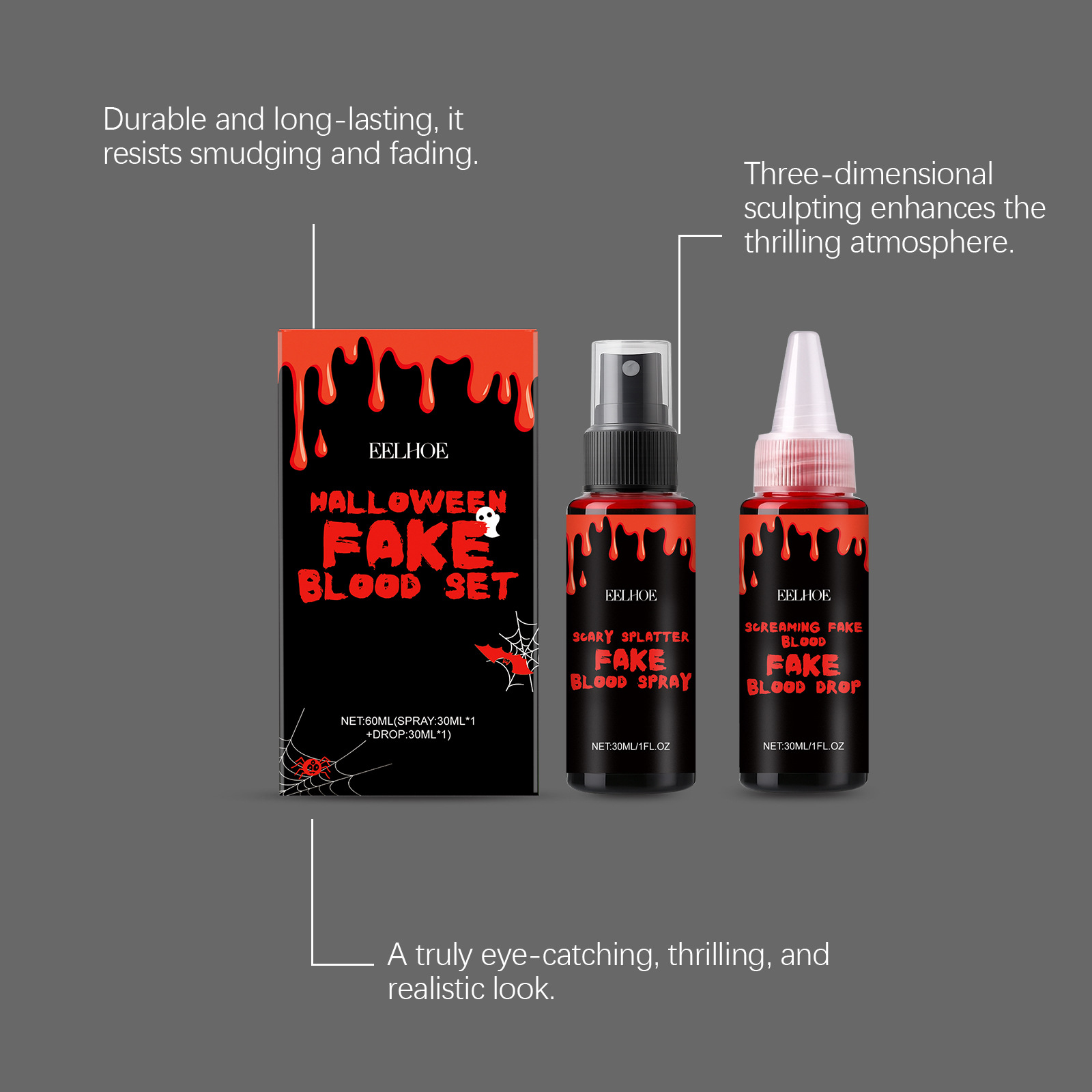 3PCS Halloween Fake Blood Set  – Wash Effect Set recenzja i cena