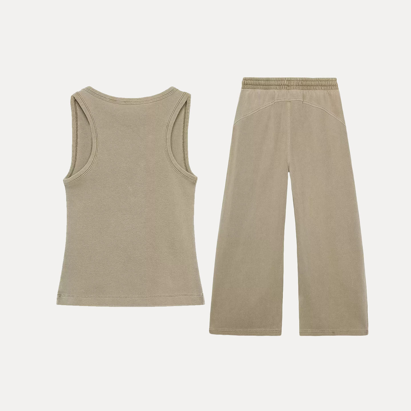 Women's Fashionable Sleeveless – Wash Effect Set recenzja i cena